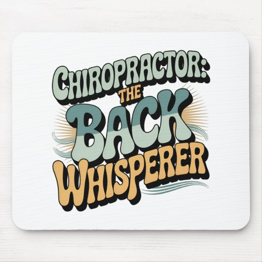 Chiropractor Back Whisperer Gift Idea Muismat (Voorkant)