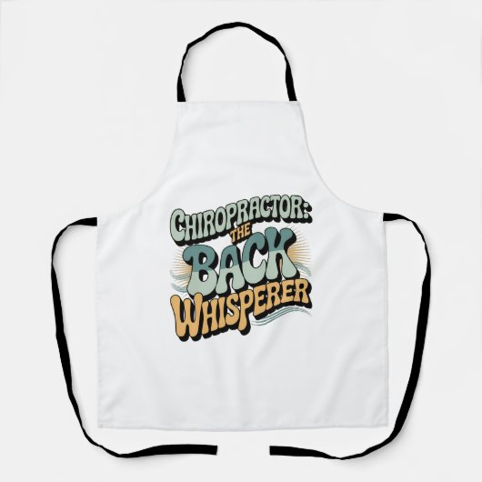 Chiropractor Back Whisperer Gift Idea Schort (Voorkant)
