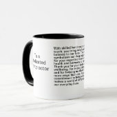 Chiropractor Bedankt Bericht Mok (Voorkant links)