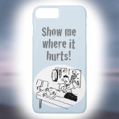 Chiropractor behandelt een Patient Funny Cartoon Case-Mate iPhone Case