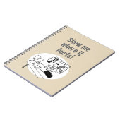 Chiropractor behandelt een Patient Funny Cartoon Notitieboek (Linkerzijde)