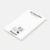 Chiropractor behandelt een Patient Funny Cartoon Post-it® Notes (Schuin)