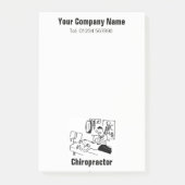 Chiropractor behandelt een Patient Funny Cartoon Post-it® Notes (Voorkant)
