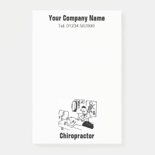 Chiropractor behandelt een Patient Funny Cartoon Post-it® Notes