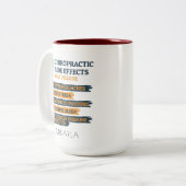 Chiropractor Birthday Gag Tweekleurige Koffiemok (Voorkant links)