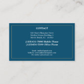 Chiropractor Blue Gold Visitekaartje (Achterkant)