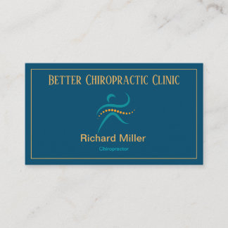 Chiropractor Blue Gold Visitekaartje