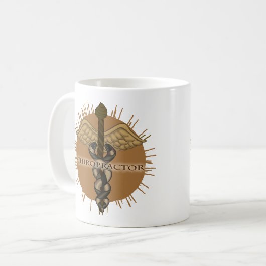 Chiropractor Caduceus mok (Voorkant links)