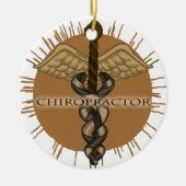 Chiropractor Caduceus round ornament (Voorkant)