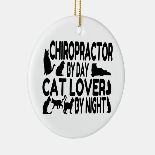 Chiropractor Cat Lover Keramisch Ornament (Rechts)