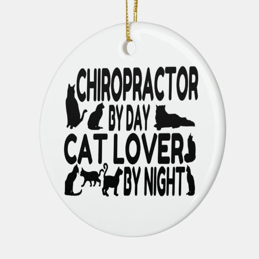 Chiropractor Cat Lover Keramisch Ornament (Links)