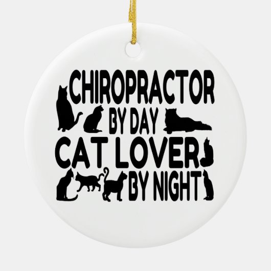 Chiropractor Cat Lover Keramisch Ornament (Achterkant)