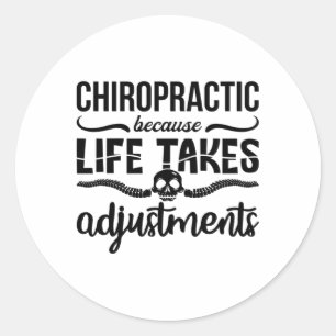 Chiropractor Chiro Spine Chiropractics Want Life Ronde Sticker