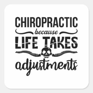 Chiropractor Chiro Spine Chiropractics Want Life Vierkante Sticker