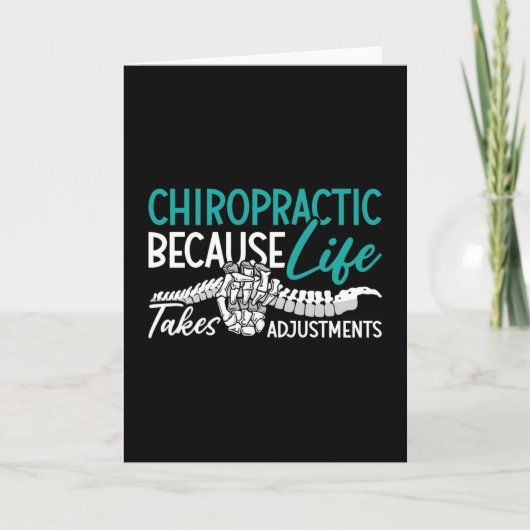 Chiropractor Chiropractic Because Life Spine Gift Kaart (Voorkant)