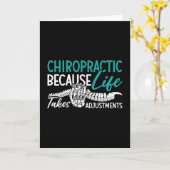 Chiropractor Chiropractic Because Life Spine Gift Kaart (Gele Bloem)