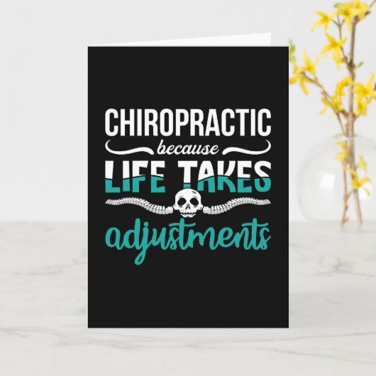 Chiropractor Chiropractic Because Life Spine Kaart (Gele Bloem)