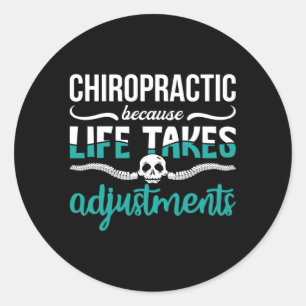 Chiropractor Chiropractic Because Life Spine Ronde Sticker