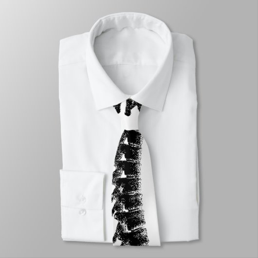 Chiropractor Chiropractic Black Spine Therapist Stropdas (Gebonden)