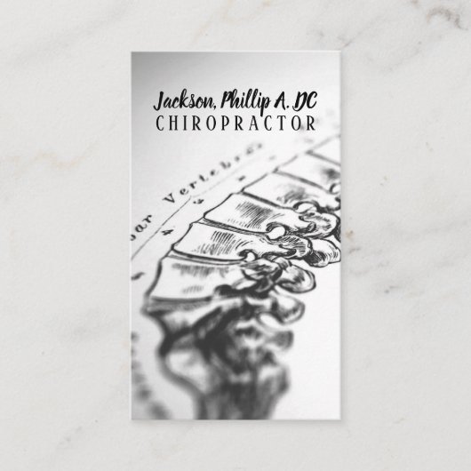 Chiropractor Chiropractic Clinic Therapy Massage Visitekaartje (Voorkant)