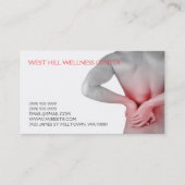 Chiropractor, Chiropractic, Health Visitekaartje (Achterkant)