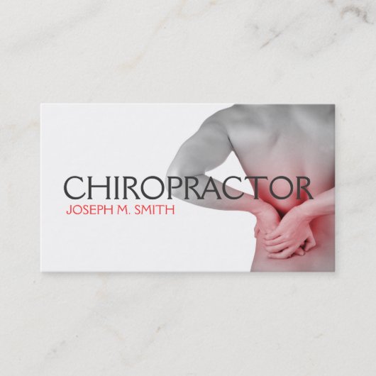 Chiropractor, Chiropractic, Health Visitekaartje (Voorkant)