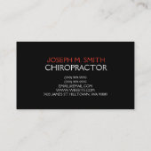 Chiropractor Chiropractic Health Visitekaartje (Achterkant)