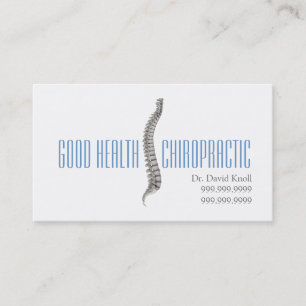 Chiropractor Chiropractic Health Wellness Clinic Visitekaartje