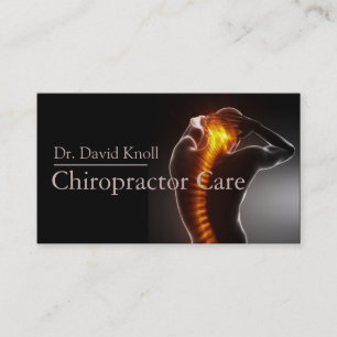 Chiropractor Chiropractic Health Wellness Clinic Visitekaartje