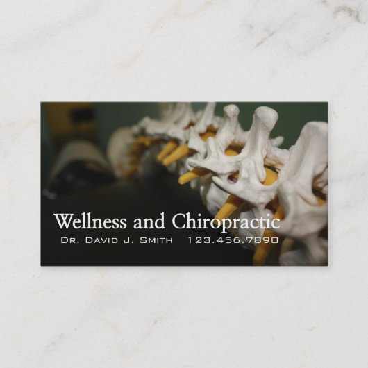 Chiropractor Chiropractic Health Wellness Clinic Visitekaartje (Voorkant)