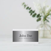 Chiropractor Chiropractic Medicine Silver Metallic Visitekaartje (Staand voorkant)