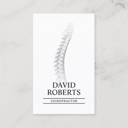 Chiropractor Chiropractic Spine Adjust Therapist Visitekaartje (Voorkant)
