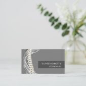 Chiropractor Chiropractic Spine Adjustment Dark Visitekaartje (Staand voorkant)