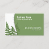Chiropractor Chiropractic Spine Green Wellness SPA Visitekaartje (Voorkant)
