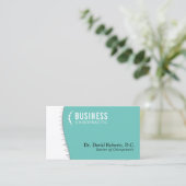 Chiropractor Chiropractic Spine Health Logo Blauwg Visitekaartje (Staand voorkant)