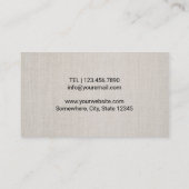 Chiropractor Chiropractic Spine Therapist Linen Visitekaartje (Achterkant)