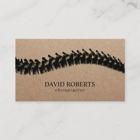 Chiropractor Chiropractic Spine Therapist Rustic Visitekaartje (Voorkant)