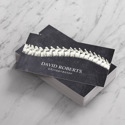 Chiropractor Chiropractic Spine Therapy Chalkboard Visitekaartje