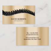 Chiropractor Chiropractic Spine Therapy Gold Visitekaartje (Voorkant / Achterkant)