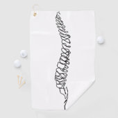 Chiropractor Chiropractic Spine Wellness Chiro Golfhanddoek (Insitu)