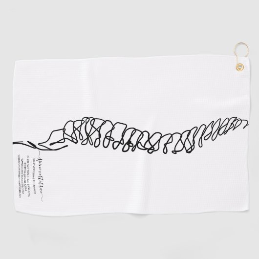 Chiropractor Chiropractic Spine Wellness Chiro Golfhanddoek (Horizontaal)