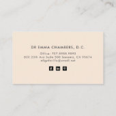 Chiropractor Chiropractic Visitekaartje (Achterkant)