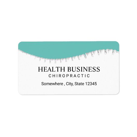 Chiropractor Chiropractie Spine Gezondheid Blauwgr Etiket (Voorkant)