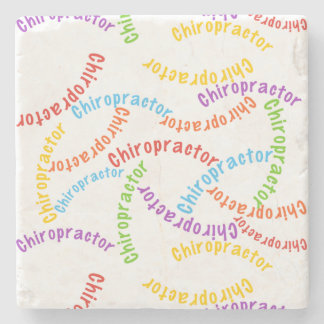 Chiropractor Colorful Wording Stenen Onderzetter