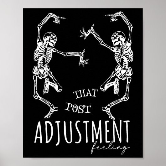 Chiropractor dansende skeletten die na aanpassing poster (Voorkant)