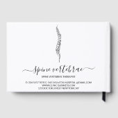 Chiropractor Dokter Spine Logo Gastenboek (Achterkant)