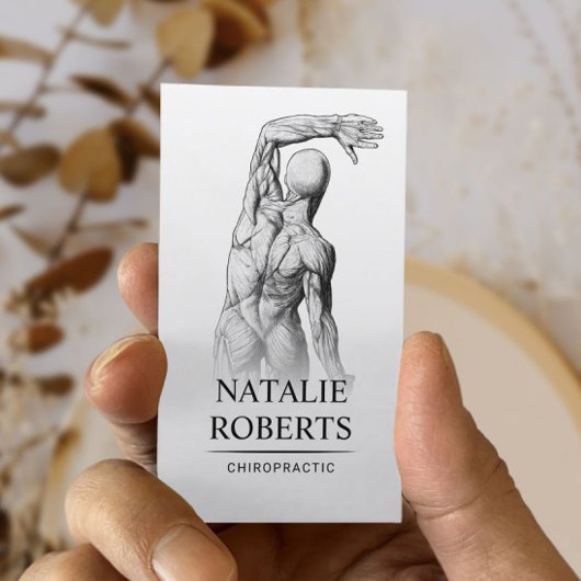 Chiropractor Elegant Anatomy Plain Chiropractic Visitekaartje