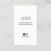 Chiropractor Elegant Anatomy Plain Chiropractic Visitekaartje (Achterkant)