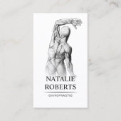 Chiropractor Elegant Anatomy Plain Chiropractic Visitekaartje (Voorkant)