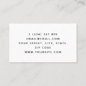 Chiropractor Elegant Minimal Classic Witte Stekel Visitekaartje (Achterkant)